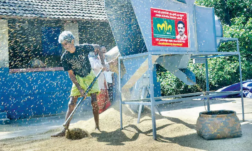 നെല്ലും പതിരും വേർതിരിക്കാൻ യന്ത്രമെത്തി