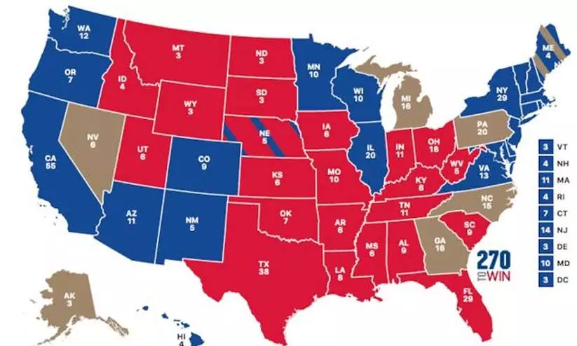 പ്രസിഡന്‍റ് പ്രഖ്യാപനത്തിന് കാത്തിരിക്കണം; ഇനിയുള്ളത് ഈ ആറ് സംസ്ഥാനങ്ങൾ, ബൈഡന് വേണ്ടത് ആറ് വോട്ട്