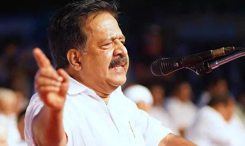 chennithala fb post against govt