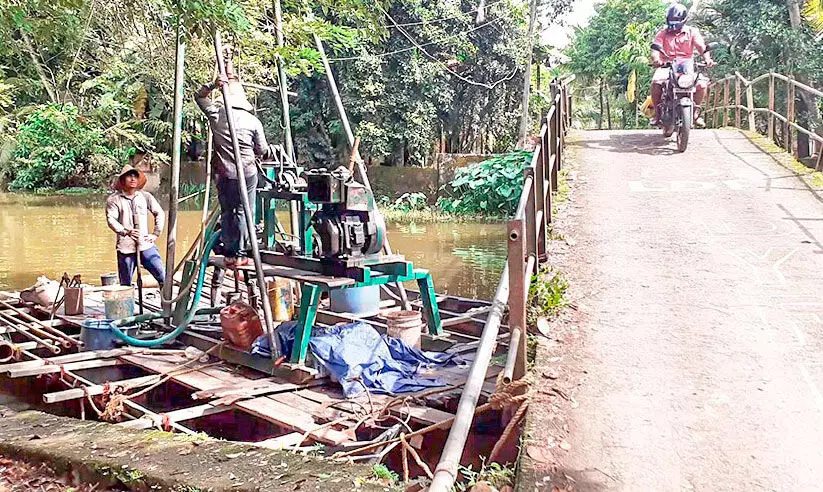 ഗണപതിപുരം പാലം പുനർനിർമാണം തുടങ്ങി