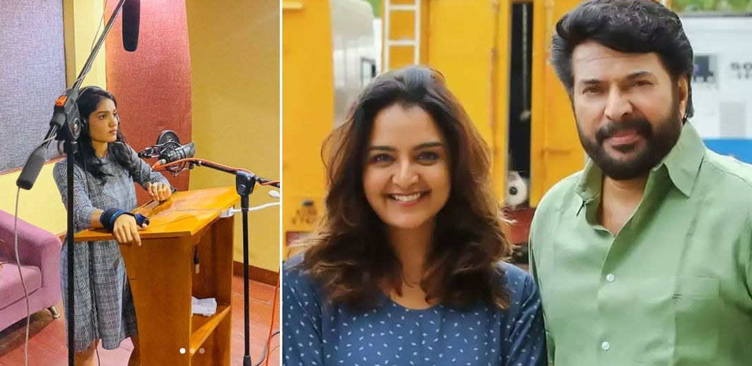 Dubbing of Mammootty-Manju Warrier movie The Priest has started;  Pictures shared by linemen |  the priest movie dubbing started