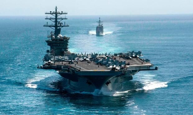 Iran threatens retaliation;  US retains recalled warship in Gulf  USS nimitz stays in Gulf after Pentagon claims Iranian ‘threats’ against Trump