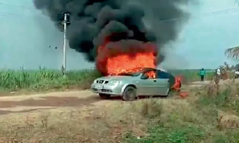 car fire