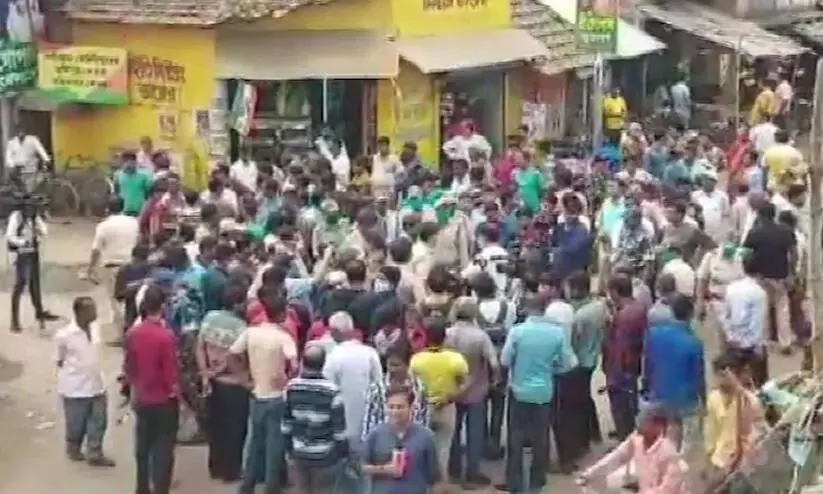 BJP workers protest in Nandigram