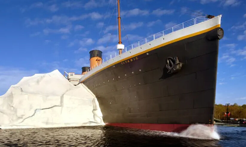 Accident at Titanic Museum; The iceberg collapsed | titanic museum ...