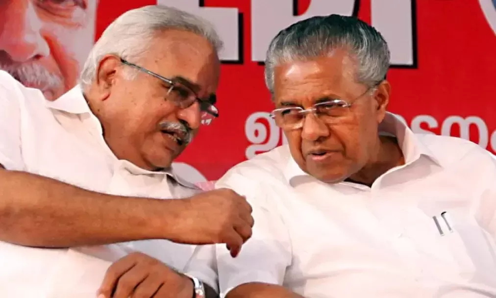 pinarayi vijayan and kanam rajendran