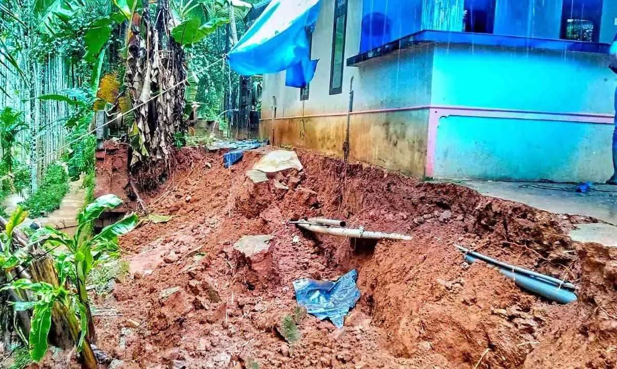 കനത്ത മഴയിൽ കണ്ണമംഗലത്തും വേങ്ങരയിലും വ്യാപക നാശം