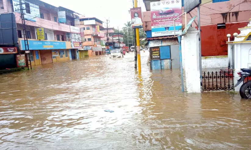 flood in adoor town