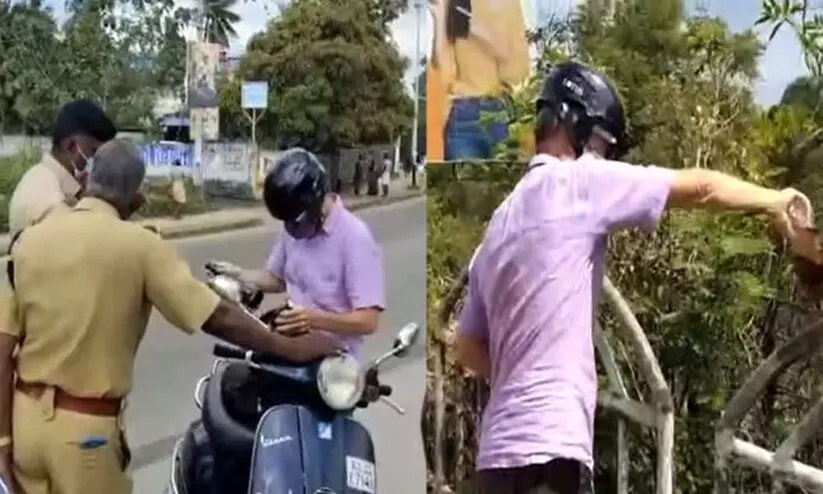 വിദേശി വാങ്ങിയ മദ്യം റോഡിലൊഴിപ്പിച്ച കേസ്: ഗ്രേഡ് എസ്.ഐയുടെ സസ്‌പെന്‍ഷന്‍ പിന്‍വലിച്ചു