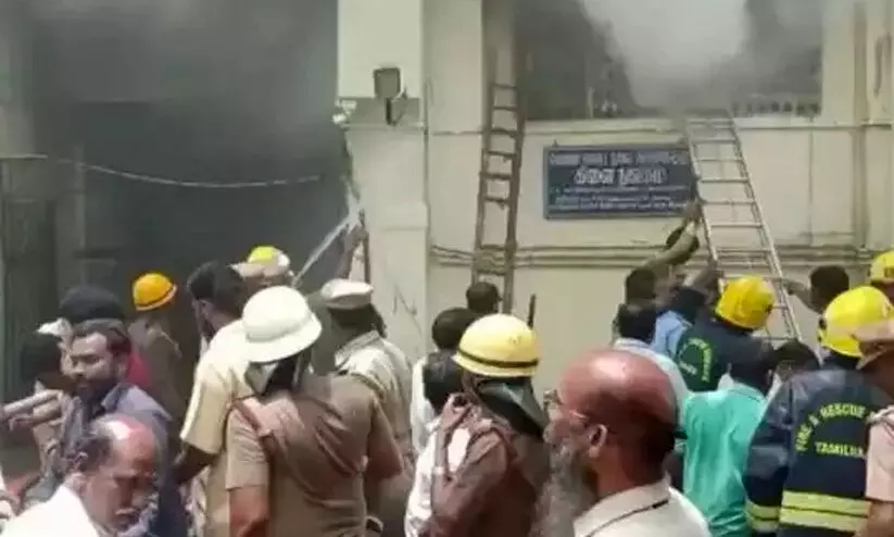 fire, Chennai Rajiv Gandhi Hospital