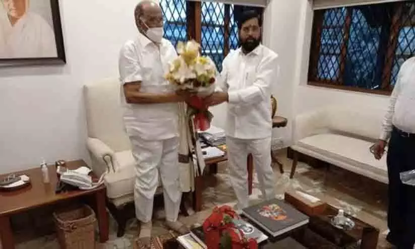 Eknath shinde and sharad pawar