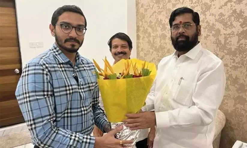 Nihar Thackeray with Eknath Shinde