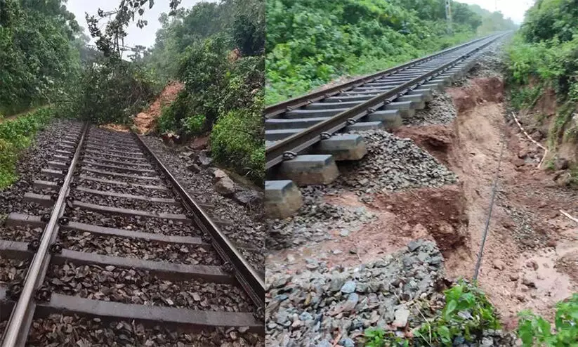 കൊങ്കണ്‍ പാതയില്‍ മണ്ണിടിഞ്ഞ് ട്രെയിന്‍ ഗതാഗതം തടസപ്പെട്ടു