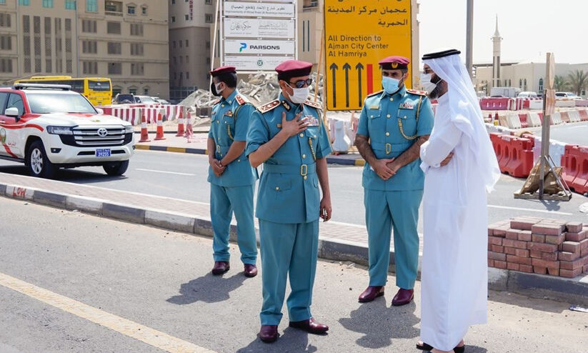 Police action to resolve the traffic jam on Etihad Street  Police action to resolve the traffic jam on Etihad Street