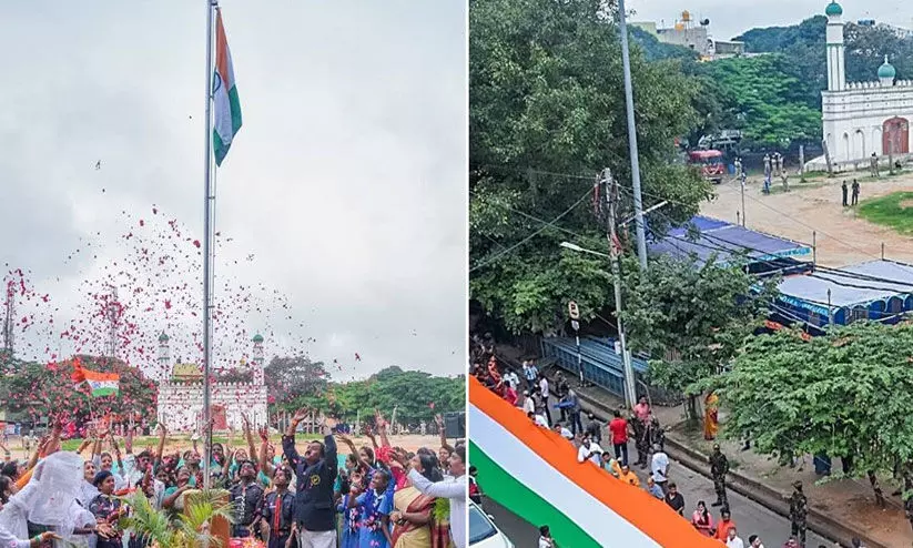 ആദ്യമായി ത്രിവർണ്ണ പതാക ഉയർത്തി ബംഗളുരുവിലെ ഈദ്ഗാഹ് മൈതാനം