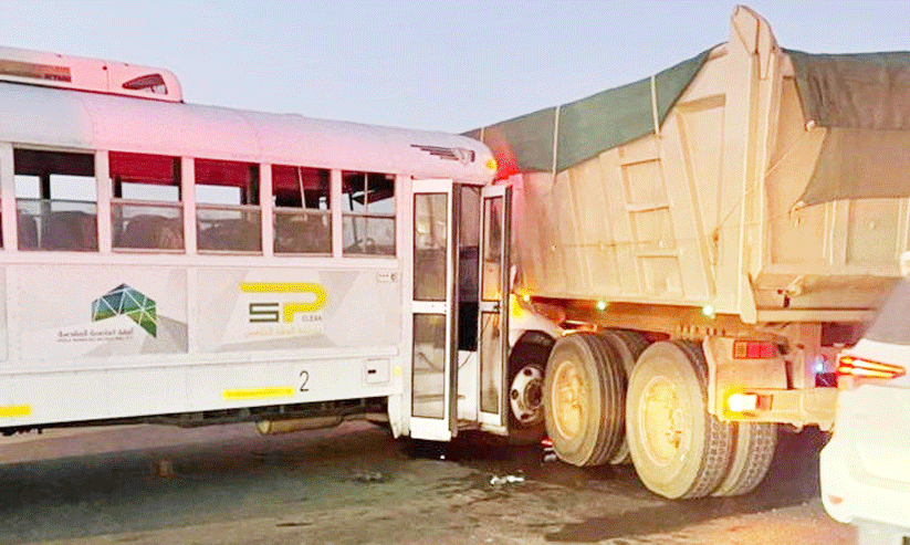 bus-truck accident
