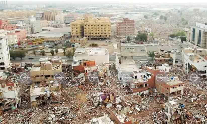 Demolition of the Almuntasahati setting up in Jedda has started Demolition of the Almuntasahati setting up has started in Jeddah