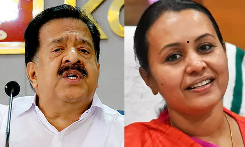 ramesh chennithala, veena george