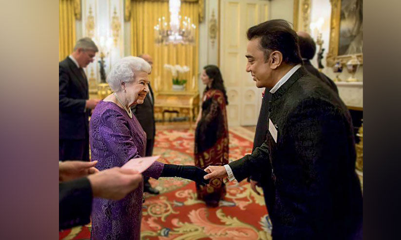 Kamal Haasan with memories of coming to the taking pictures established of Rajni Kamal Haasan with recollections of Queen Elizabeth