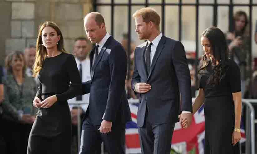 At last Megan arrived  Harry and William reunited right after Queen Elizabeth’s loss of life William, Kate, Harry and Meghan greet benefactors at Windsor Castle