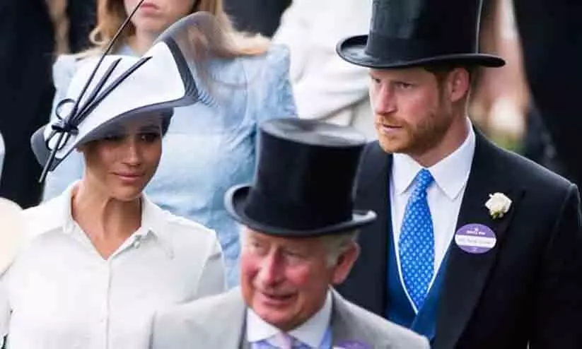 King charles, prince harry and megan