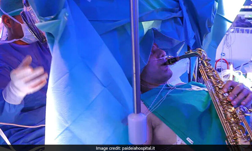 Patient Plays Saxophone During Complex Nine Hour Brain Surgery |  The patient undergoes a complex 9-hour brain surgery while playing the saxophone