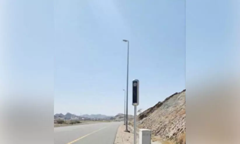 New surveillance camera on Masafi Road