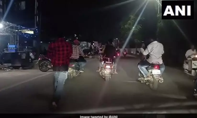 Man Tied To Two-Wheeler