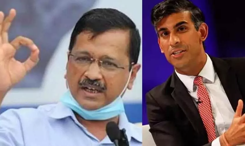 Arvind Kejriwal congratulates Rishi Sunak