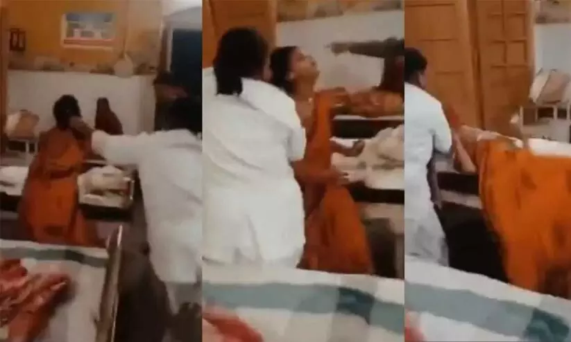 Video: UP Nurse Grabs Woman Patient By Her Hair, Pins Her Down