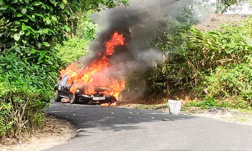 car got fire on the way to wagamon