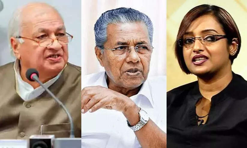 arif muhammed khan, pinarayi vijayan, swapna suresh