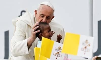 The Pope celebrated mass at the Bahrain National Stadium Pope Francis celebrated mass at the Bahrain National Stadium