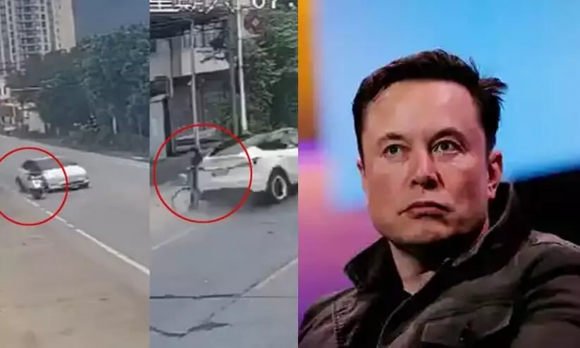 Video Shows Tesla Ploughing Through Road In China, Crashing Into Building