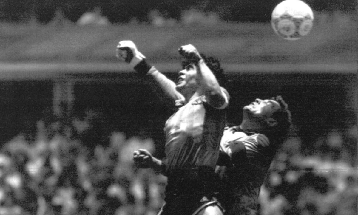 Maradona’s “Hand of God” ball sold at auction;  Don’t be shocked by the amount Maradona’s ‘Hand of God’ ball sold at auction for £2m