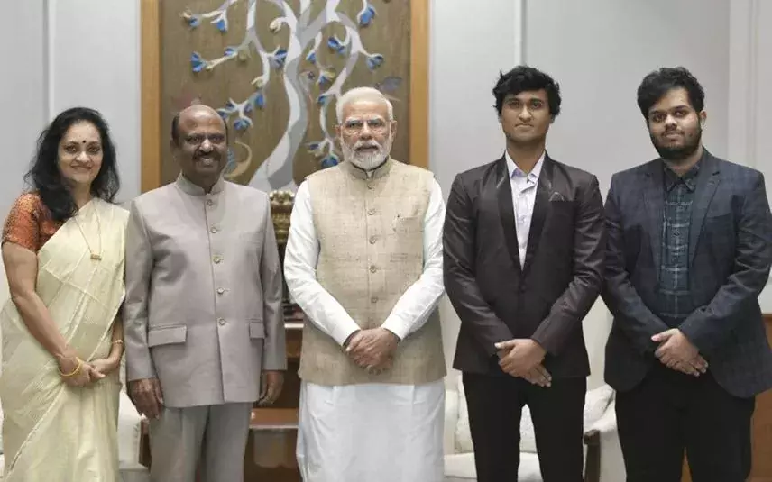 CV Ananda Bose and family meets PM Modi