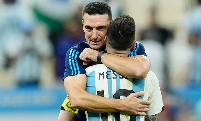 Lionel Scaloni and Lionel Messi