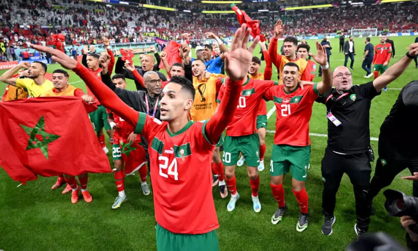 world cup 2022; kuwait congratulates team morocco