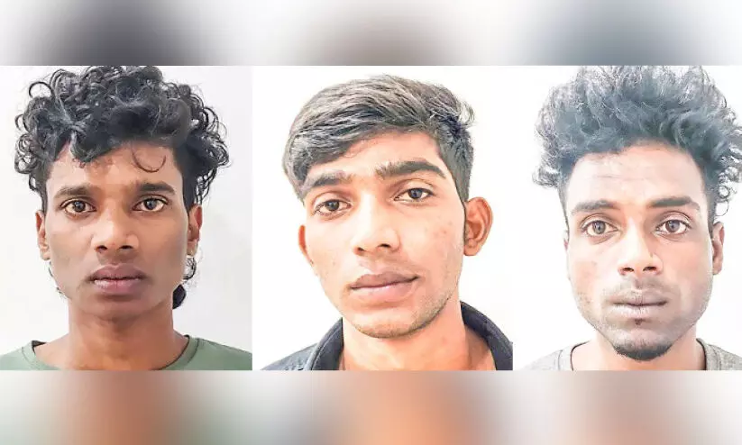 three arrested