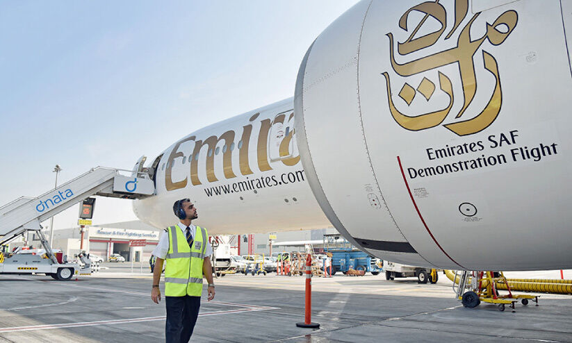 Emirates Airline flies on environmentally friendly energy |  Carrier Emirates test flies on sustainable fuel