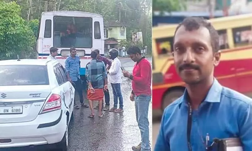 KSRTC driver faints while running The conductor