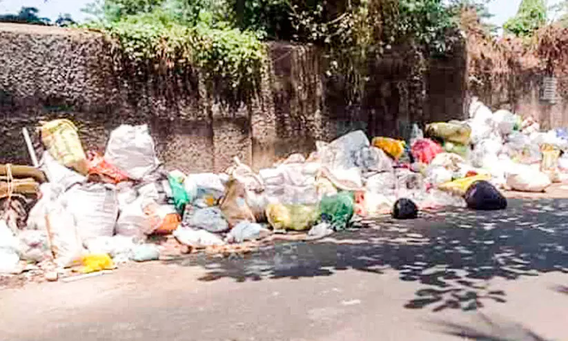 Throwing garbage on the street of Kochi