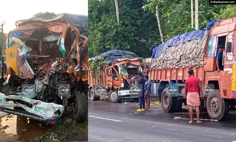 ലോറിക്ക് പിന്നിൽ ലോറിയിടിച്ച് തിരുനെൽവേലി സ്വദേശി മരിച്ചു; അപകടം നടന്നത് എം.സി റോഡിൽ