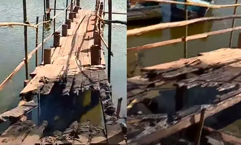 Tanur Thoovaltheeram boat jetty set fired