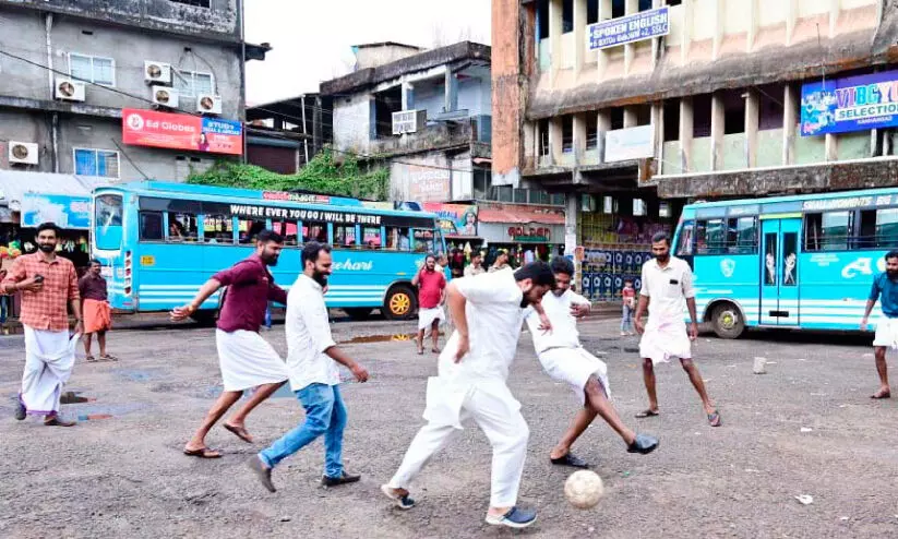 football playing