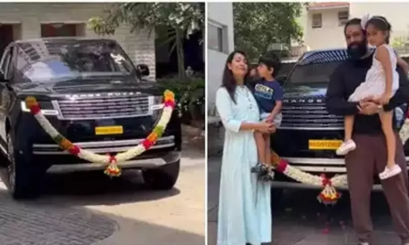 Yash and his family Range Rover SUV