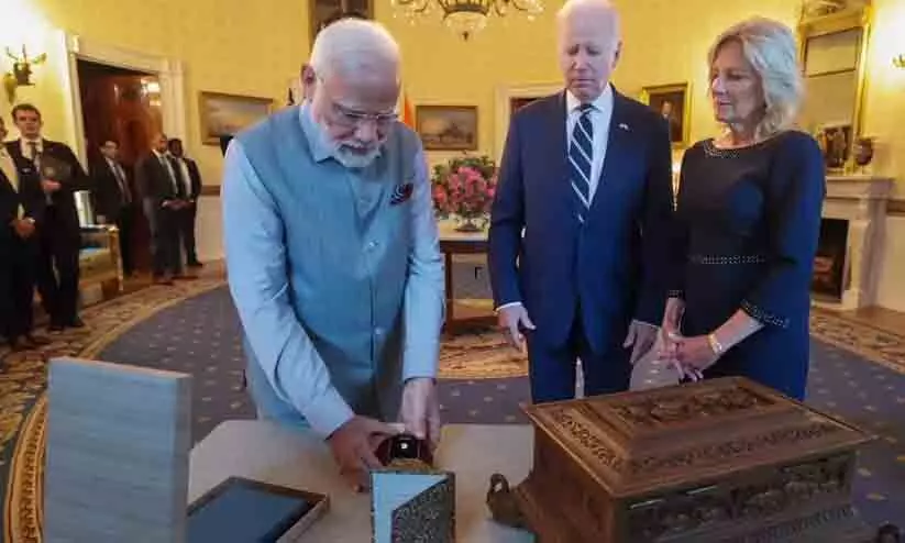 Modis gift to Joe Biden and the First Lady