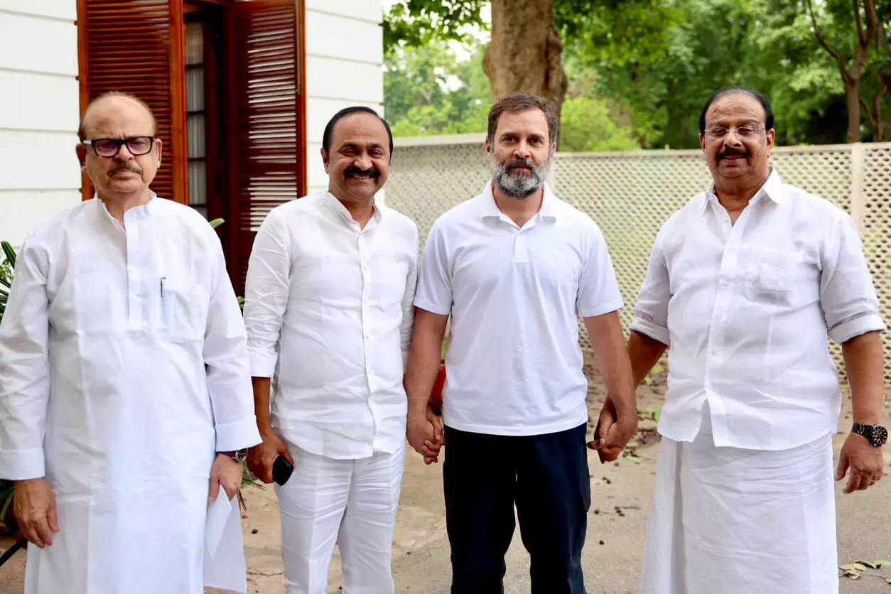 Rahul Gandhi, K Sudhakaran, VD Satheesan