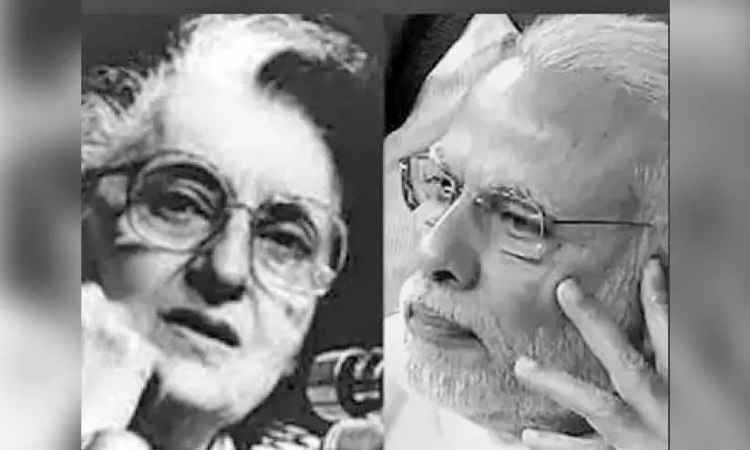 emergency-indira gandhi-narendra modi