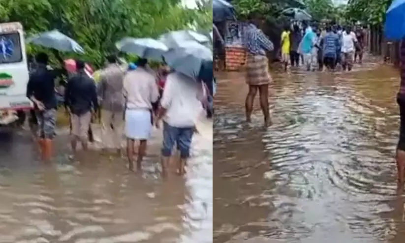 മഴയിൽ വ്യാപക നാശം; കണ്ണൂരിൽ വെള്ളക്കെട്ടിൽ വീണ് ഒരാൾ മരിച്ചു